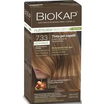 Biokap NUTRICOLOR DELICATO - hair color - 7.33 golden wheat blonde 140 ml