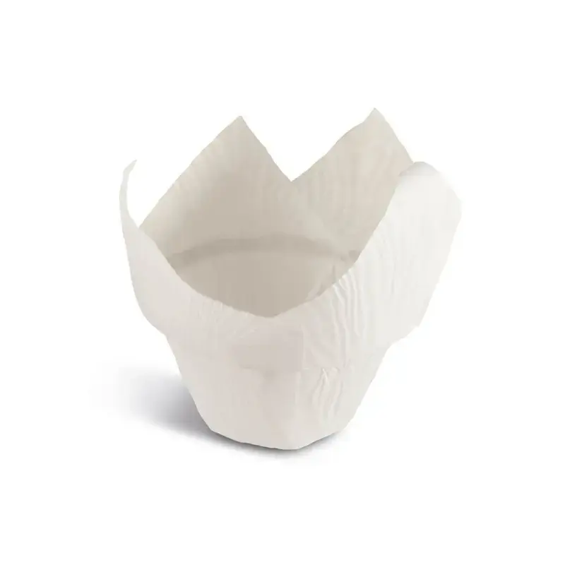 Pyragų skardos 12 vnt. baltos spalvos Oro keptuvė Ø8,5x8cm