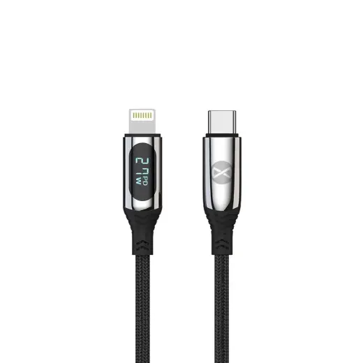 Forever datu pārraides un uzlādes vads | USB-C uz Lightning | 27W | 1m | melns