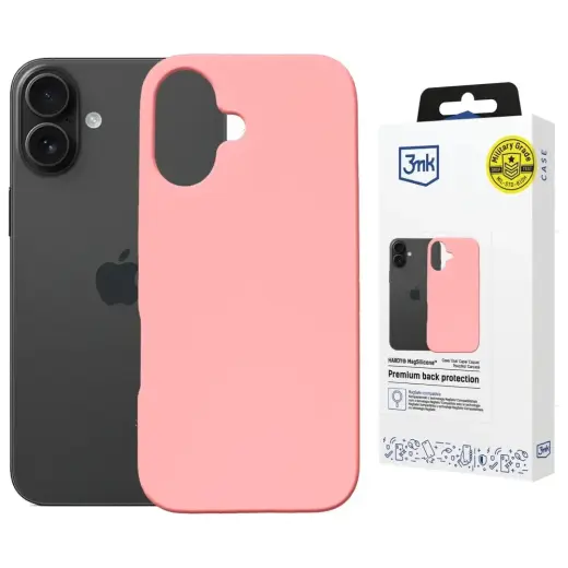 3MK Hardy MagSilicone Case for Apple iPhone 16 Plus Pink