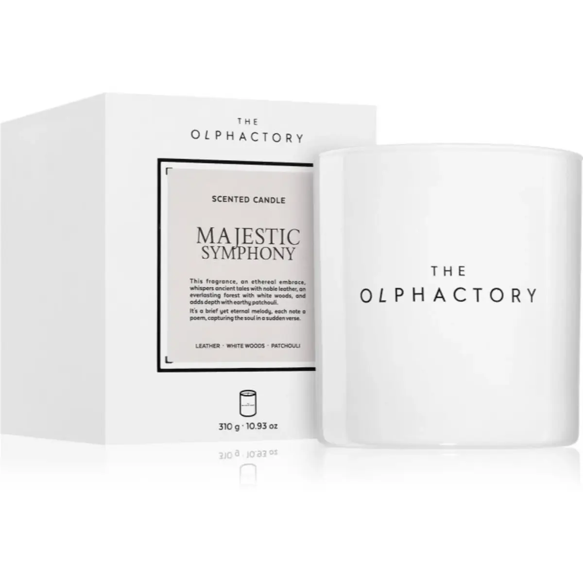 The Olphactory, Majestic Symphony, Leather, Scented Candle, 310 g