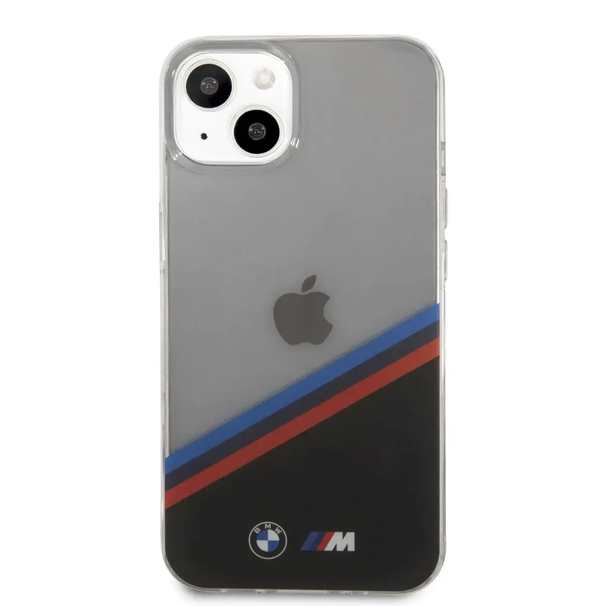 BMHCP13SMHLPK BMW M PC|TPU Tricolor Stripes Case for iPhone 13 Mini Transparent