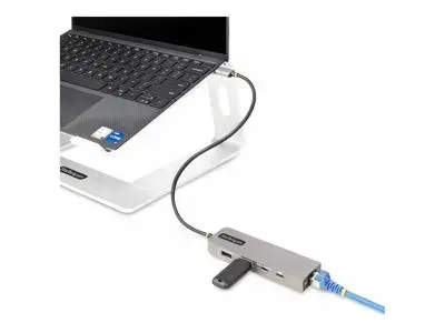 StarTech.com 3-Port USB-C Hub with 2.5 Gigabit Ethernet and 100W Power Delivery Passthrough Laptop Charging, USB-C to 2x USB-A|1x USB-C, USB 3.2 10Gbps Type-C Adapter Hub - Windows|macOS|Linux|Chromebook (10G2A1C25EPD-USB-HUB) - hub - compact - 3 ports