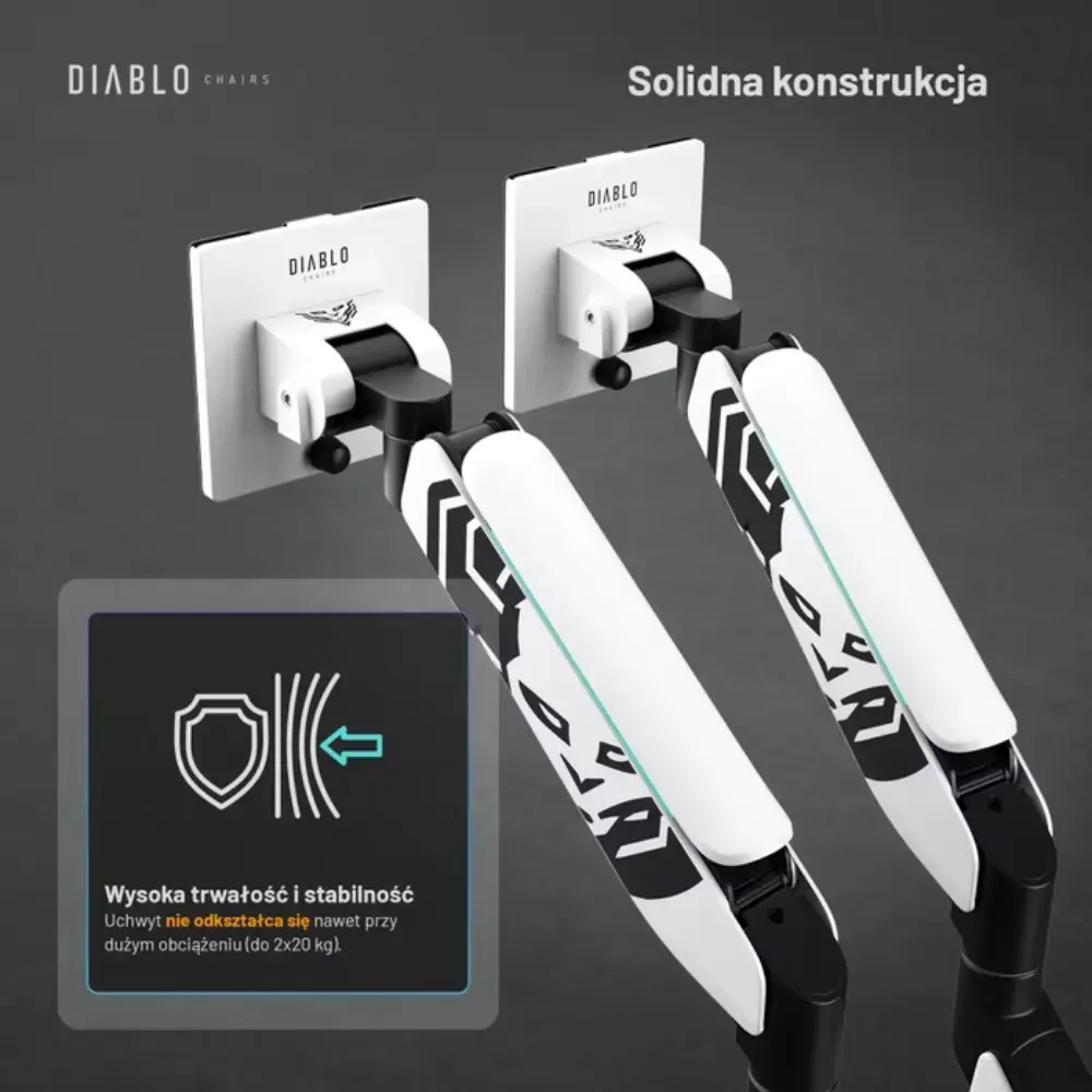 Diablo RGB X-Arm Dual 35" Dual Monitor Mount white and black
