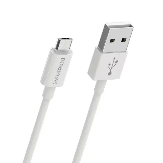 Borofone BX22 Bloom data transfer and charging cable | USB-A to Micro USB | 12W | 1m | white