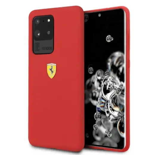 Ferrari Hardcase FESSIHCS69RE S20 Ultra G988 raudonas|red silikoninis