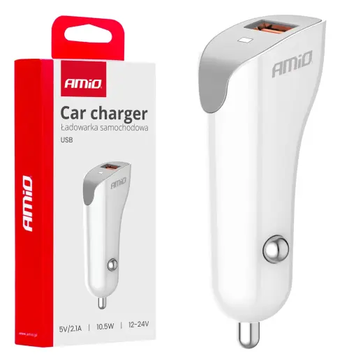 AMiO AMiO-03873 auto lādētājs | 10.5W | USB-A