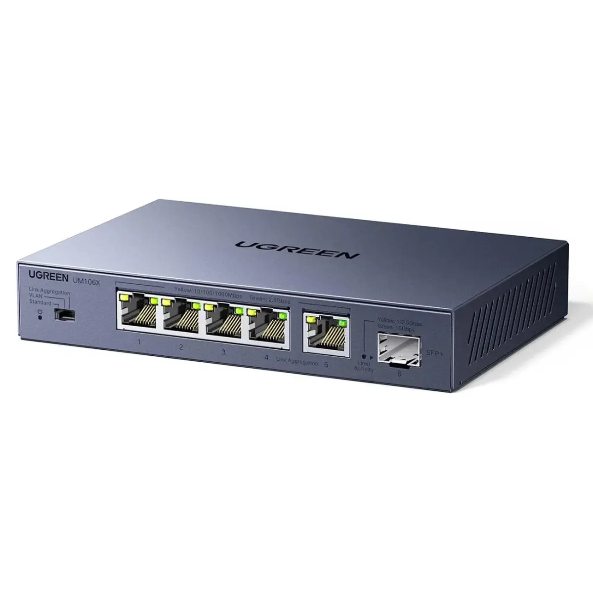 Switch Ugreen 6-Port 2.5GB/s Ethernet Switch - Gray