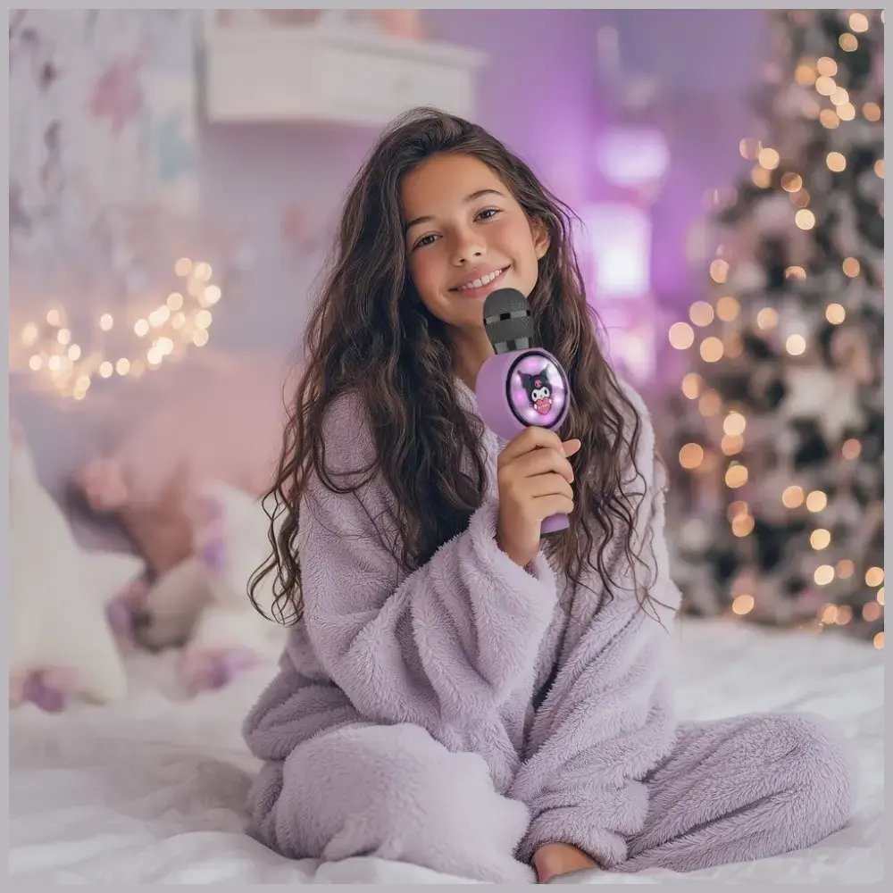 Karaoke Microphone with LED Wireless Speaker OTL Kuromi