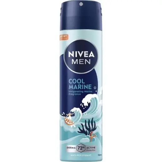 NIVEA, Deodorante, - Antiperspirant Spray Cool Marine (Anti-Perspirant) 150 Ml (Getto Vaporizzato, 150ml)