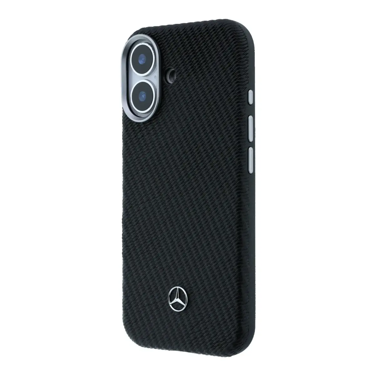 Mercedes PU Leather Semi Wrap MagSafe Case for iPhone 17 Black