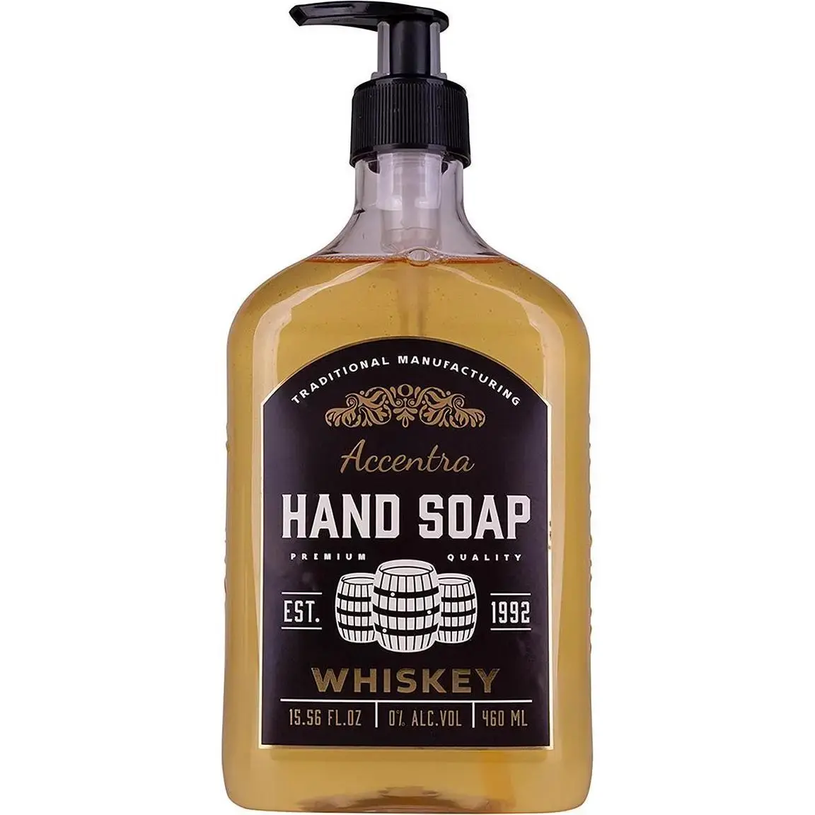 Accentra, Sapone Mani, Distributore Di Sapone Con Sapone per Le Mani WHISKEY (Dispositivo, 460ml)