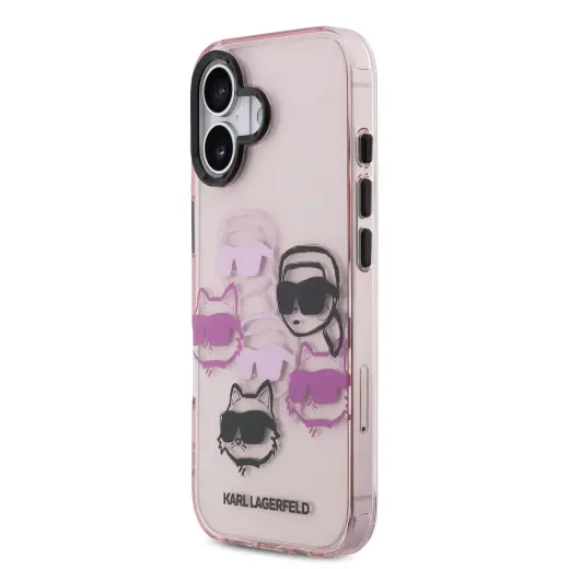 Karl Lagerfeld IML Multi K&CH Heads чехол для телефона iPhone 17 розовый
