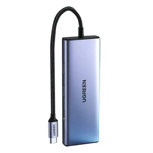 UGREEN 9-in-1 CM490 Hub USB-C, 2x USB-A 3.0, USB-A 2.0, 2x HDMI 4K|60Hz, SD|TF, RJ45 Adapter