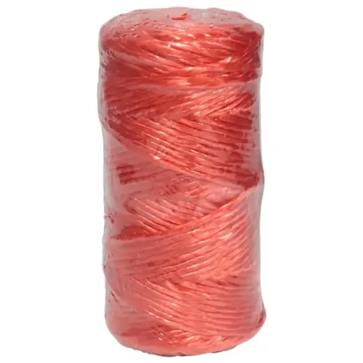 Polypropylene cord ''for packaging'', red 100m