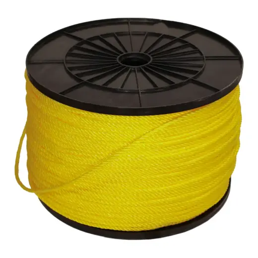 Rope 5mm x 638m, polypropylene, yellow, 1m (638)