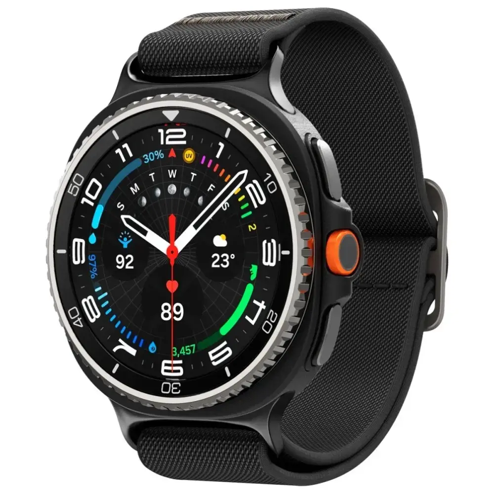 Spigen Lite Fit viedpulksteņa siksniņa priekš Samsung Galaxy Watch 8 / Classic (40/44/46 mm) | neilons | melna