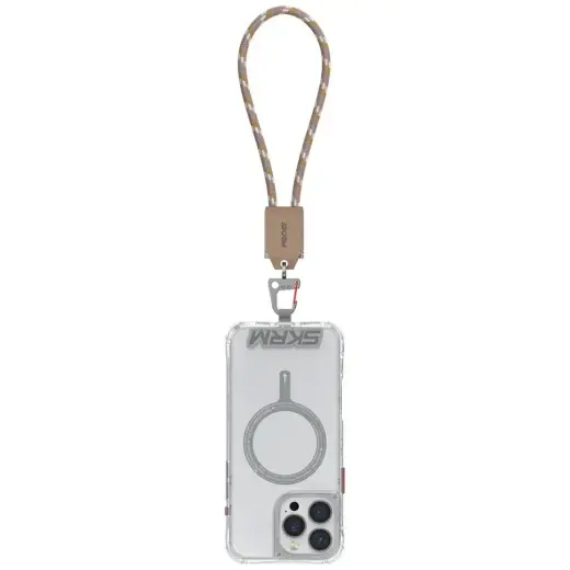 Universal wrist lanyard 2-in-1 cable Skinarma Dyno Ve USB-C|USB-C beige