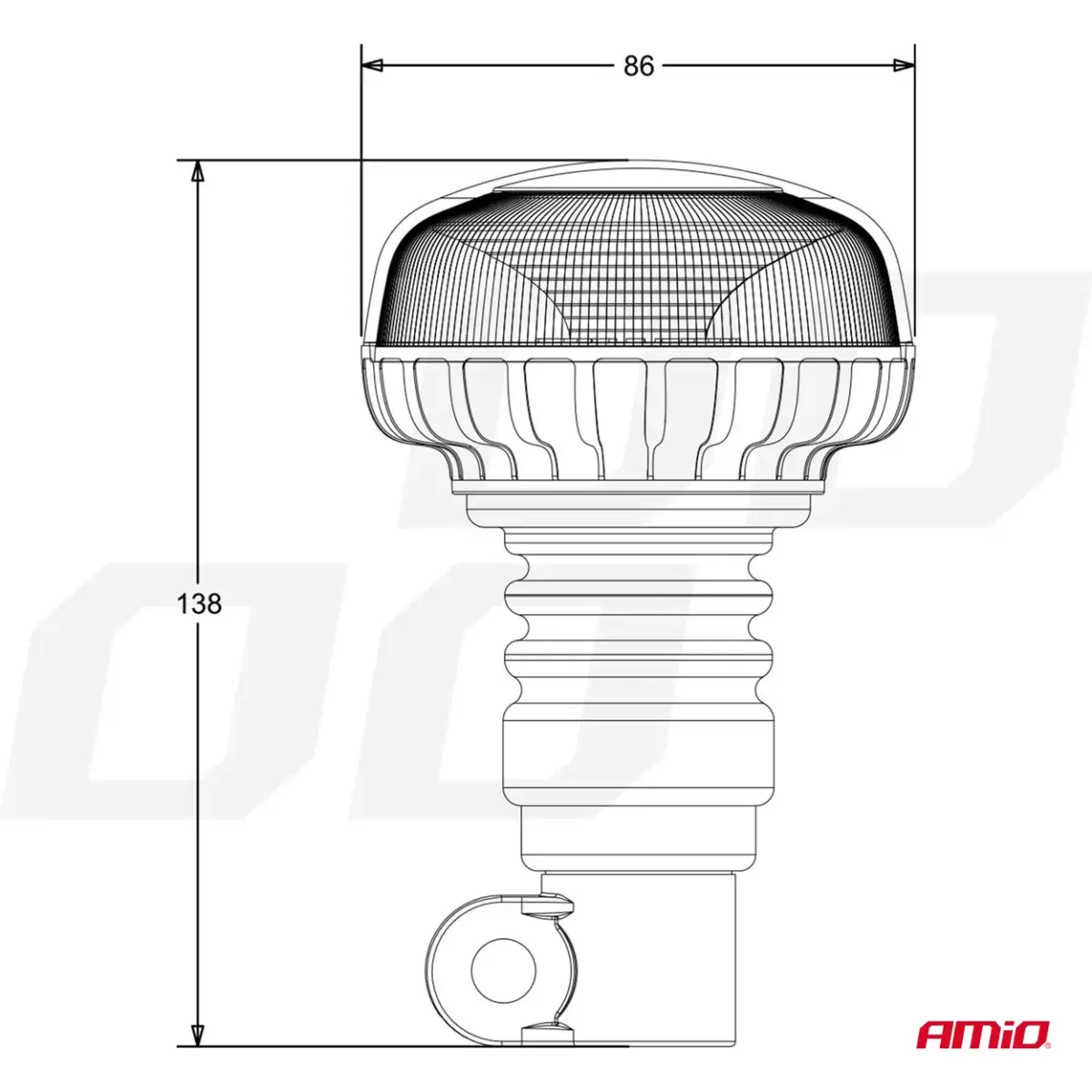 LED Warning lamp flex R65 R10 12V 24V W21pl AMIO-02921