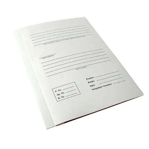 Folder with 4 holes and tie ribbons SMLT, ECO, A4 format (LITHUANIAN language)(LITHUANIAN language)