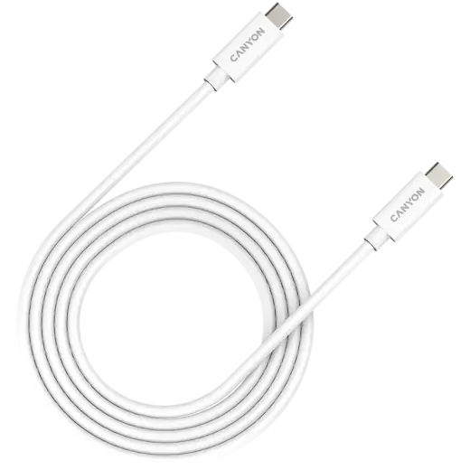 Canyon UC-42, U4-CC-5A2M-E andmeedastus- ja laadimiskaabel | USB-C kuni USB-C | 240W | 2m | valge