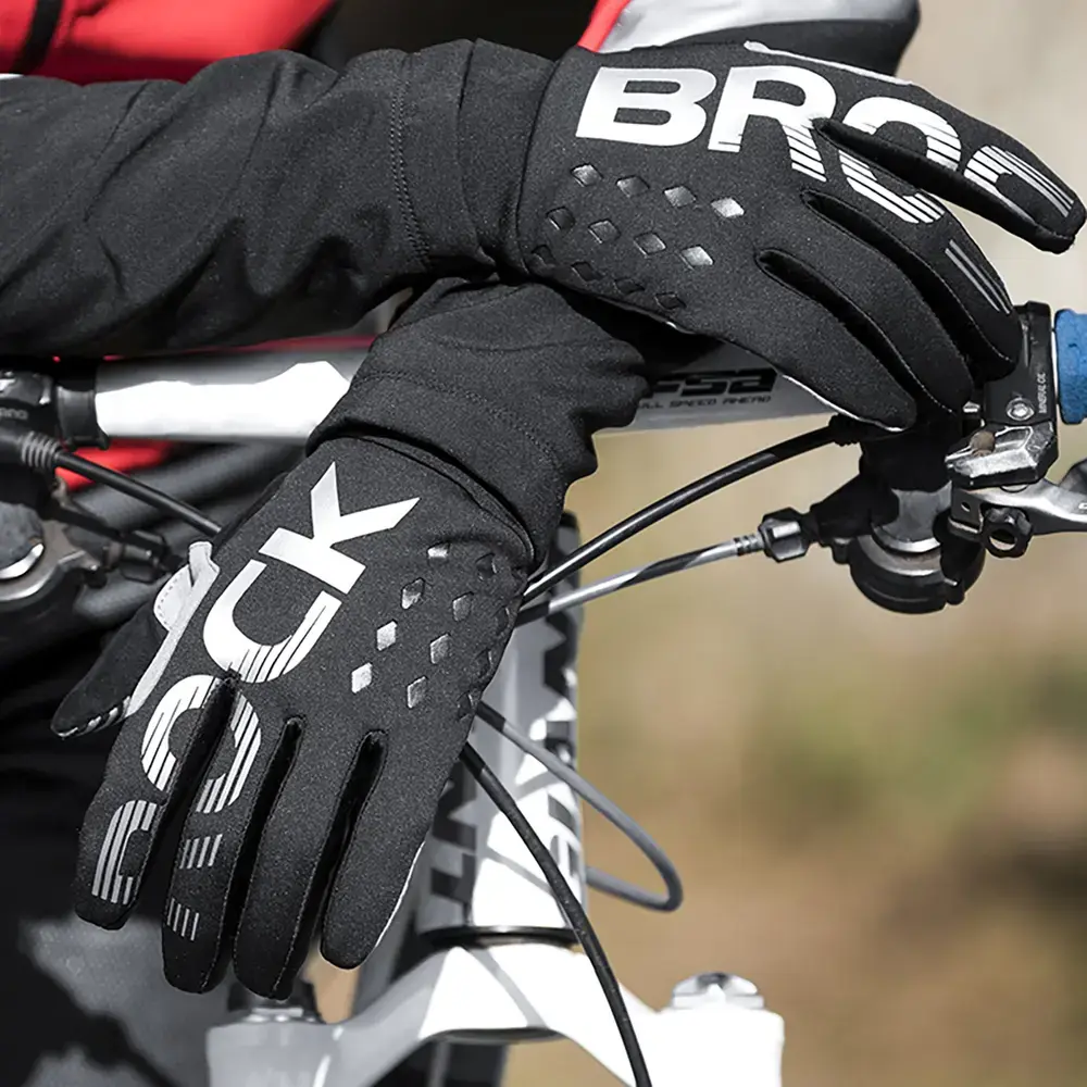 Rockbros cycling gloves, insulated, long, size: XL - black and gray