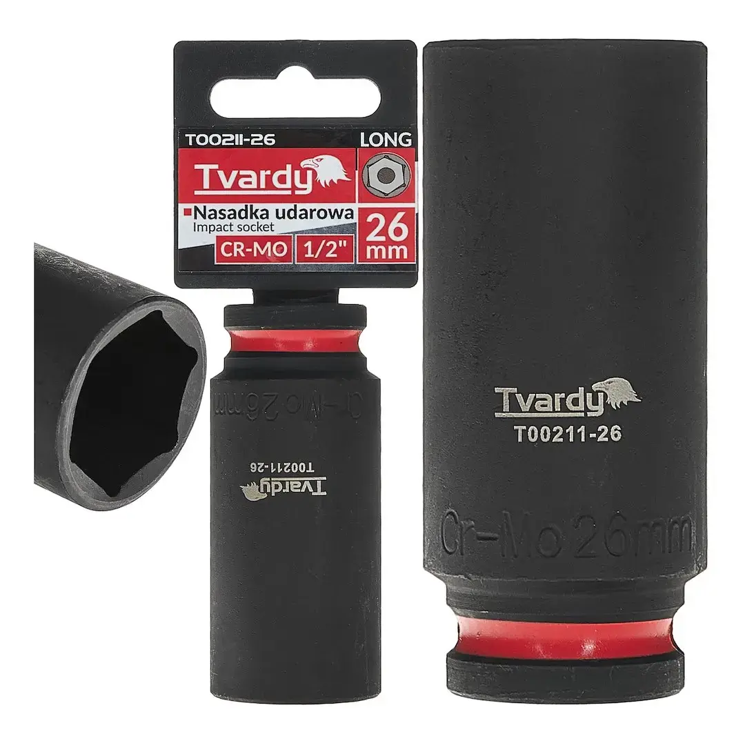 Deep impact socket 1/2" 6PT 26mm CR-MO