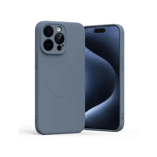 Mercury Semi-Silicone telefoni ümbris MagSafe toega iPhone 15 Pro Max sinine