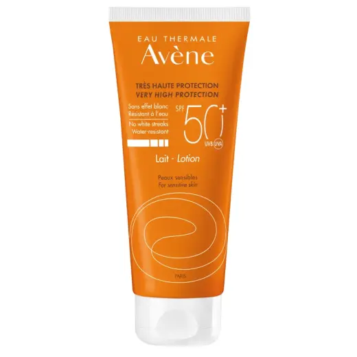 Avene, Sun Care, Water-Resistant, Sunscreen Lotion, SPF 50+, 100 ml