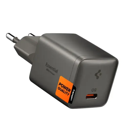Spigen EE301EU-GAN tīkla lādētājs | 30W | GaN | USB-C | pelēks