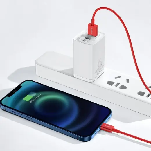Baseus CALYS-A09 data transfer and charging cable | USB-A to Lightning | 12W | 1m | red
