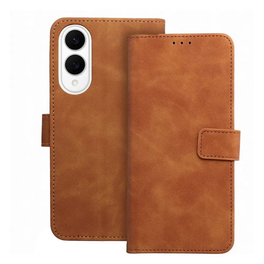 TENDER grāmatveida maciņš telefonam Samsung Galaxy S25 Edge (S937) brūns