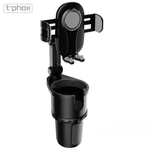 T-PHOX CAR HOLDER TH-07 WITH CUP HOLDER BLACK
