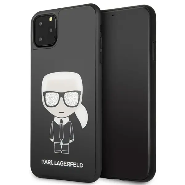 Karl Lagerfeld KLHCN65DLFKBK iPhone 11 Pro Max czarny|black hard case Iconic Karl Glitter