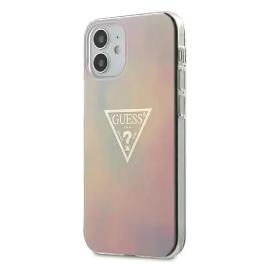 GUHCP12SPCUMCGG01 Guess PC|TPU T&D Gold Triangle 01 Zadní Kryt pro iPhone 12 mini 5.4 Pink