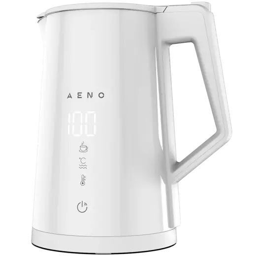 AENO EK8S Smart Electric Kettle, Wi-Fi, 1.7L, Temp Control, Strix, White