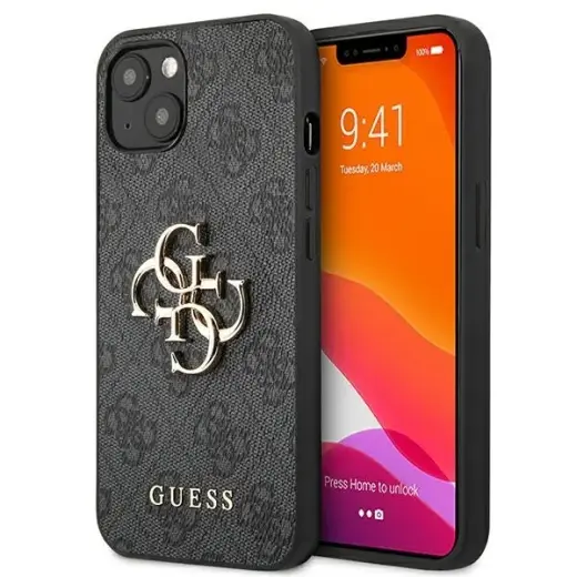 Guess GUHCP13S4GMGGR iPhone 13 mini 5,4"  szary|grey hardcase 4G Big Metal Logo