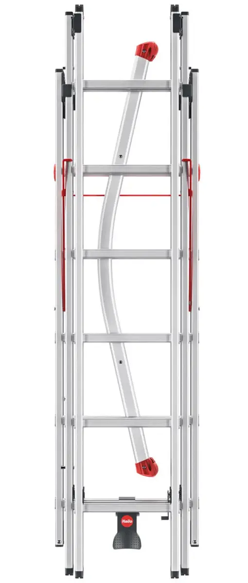 Kāpnes kombinējamās S100 Hailo ProfiLOT / alumīnija / 2x6+1x5 pakāpieni