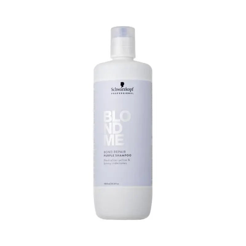 Schwarzkopf Professional Blondme Bond Repair Purple Shampoo Purple Shampoo for Blonde Hair 1000 Ml