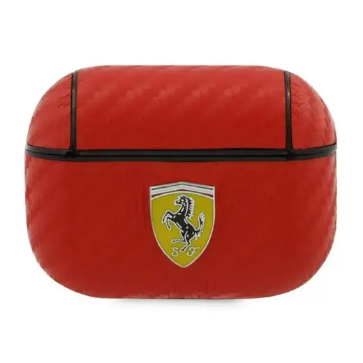 FESAPCARE Ferrari Carbon PC|PU Case for Airpods Pro Red