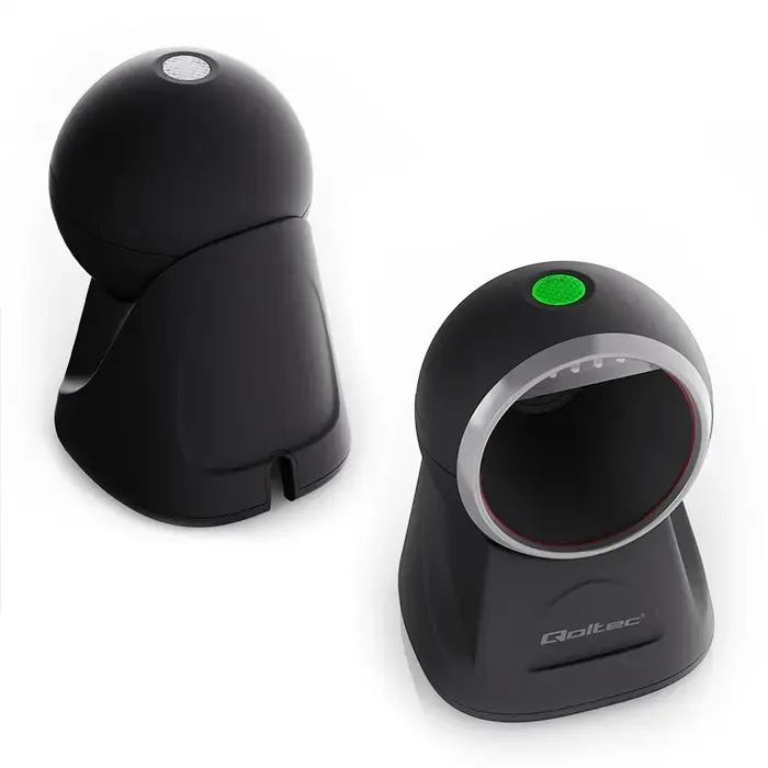 Qoltec Stationary barcode reader and QR code scanner | 1D 2D | USB | Precision