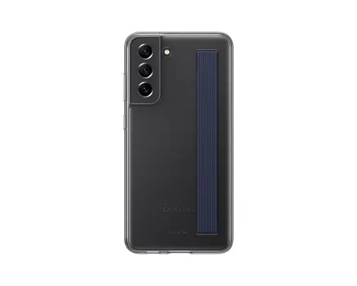 EF-XG990CBE Samsung Clear Strap Cover for Galaxy S21 FE Dark Gray (Damaged Package)