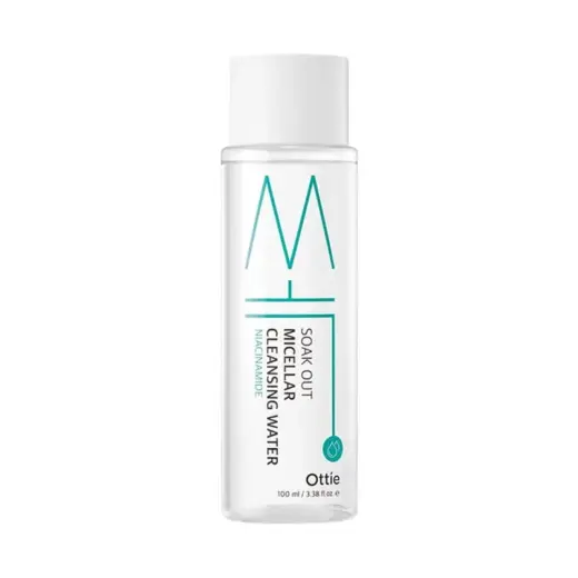 Ottie, Soak Out, Cleansing & Hydrating, Micellar Water, Sensitive, 100 ml