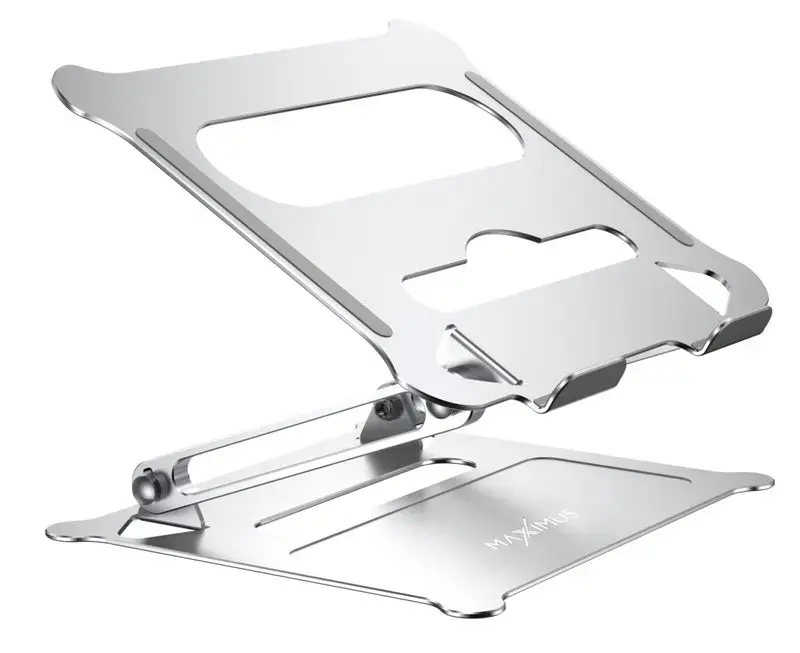 MAXXIMUS FOLD PRO LAPTOP STAND SILVER ADJUSTABLE STAND