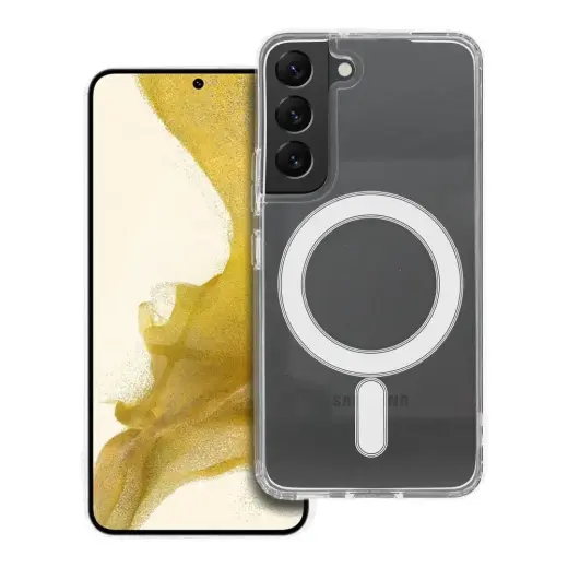 Clear Mag telefono dėklas su MagSafe palaikymu Samsung Galaxy S22 (S901) skaidrus