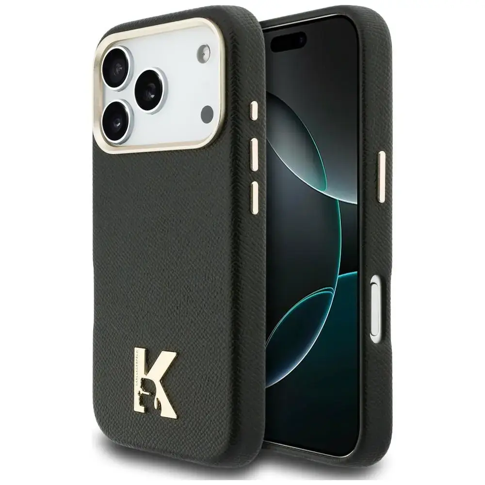 Karl Lagerfeld Karl Head Logo maciņš ar MagSafe atbalstu telefonam iPhone 17 Pro melns