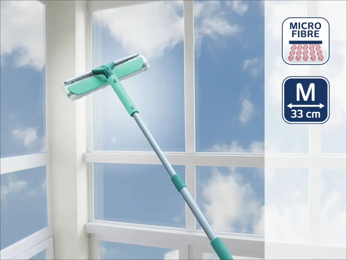 LEIFHEIT Logu birste ar teleskopisku kātu 100–155cm Classic Window Cleaner