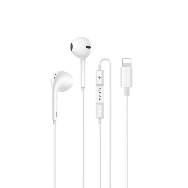 YESIDO EAR PHONES YH50 LIGHTNING 120CM WHITE