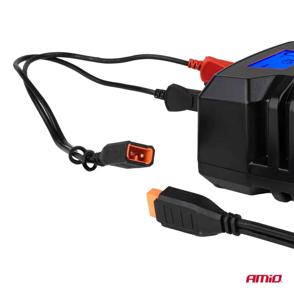 Digital battery charger AGM GEL STD LiFePo4 MAX 8A 12/24V PRO HOOK AMIO-04533