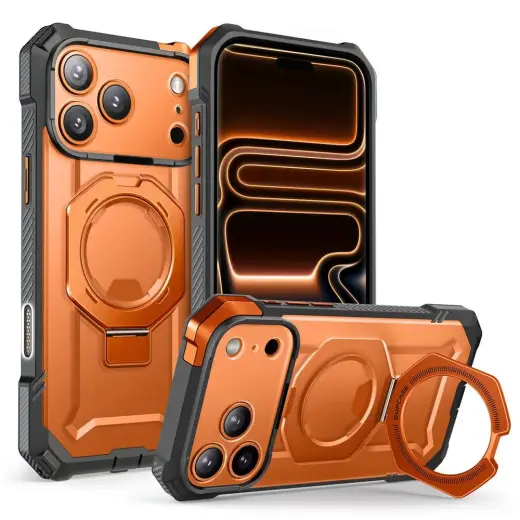 SUPCASE UB GRIP MAG phone case with MagSafe support for Apple iPhone 17 Pro clear - coral